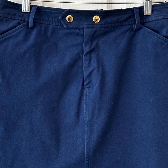 RALPH LAUREN Cotton Pencil Skirt - Blue Size 8 - Picture 3 of 7